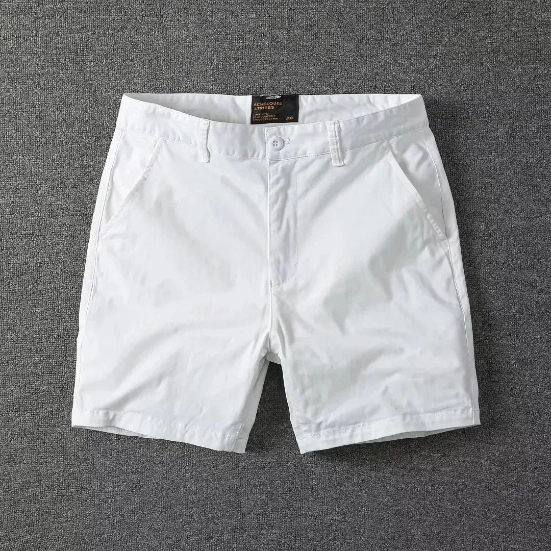 Summer chino shorts with a comfort fit – Matteo-White-28-Nora Luxe