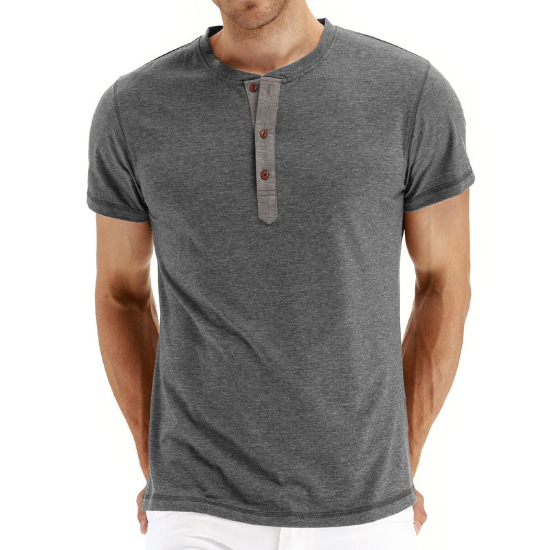 Summer Cotton Men's T-shirt – Finn-Dark grey-S-State of Style