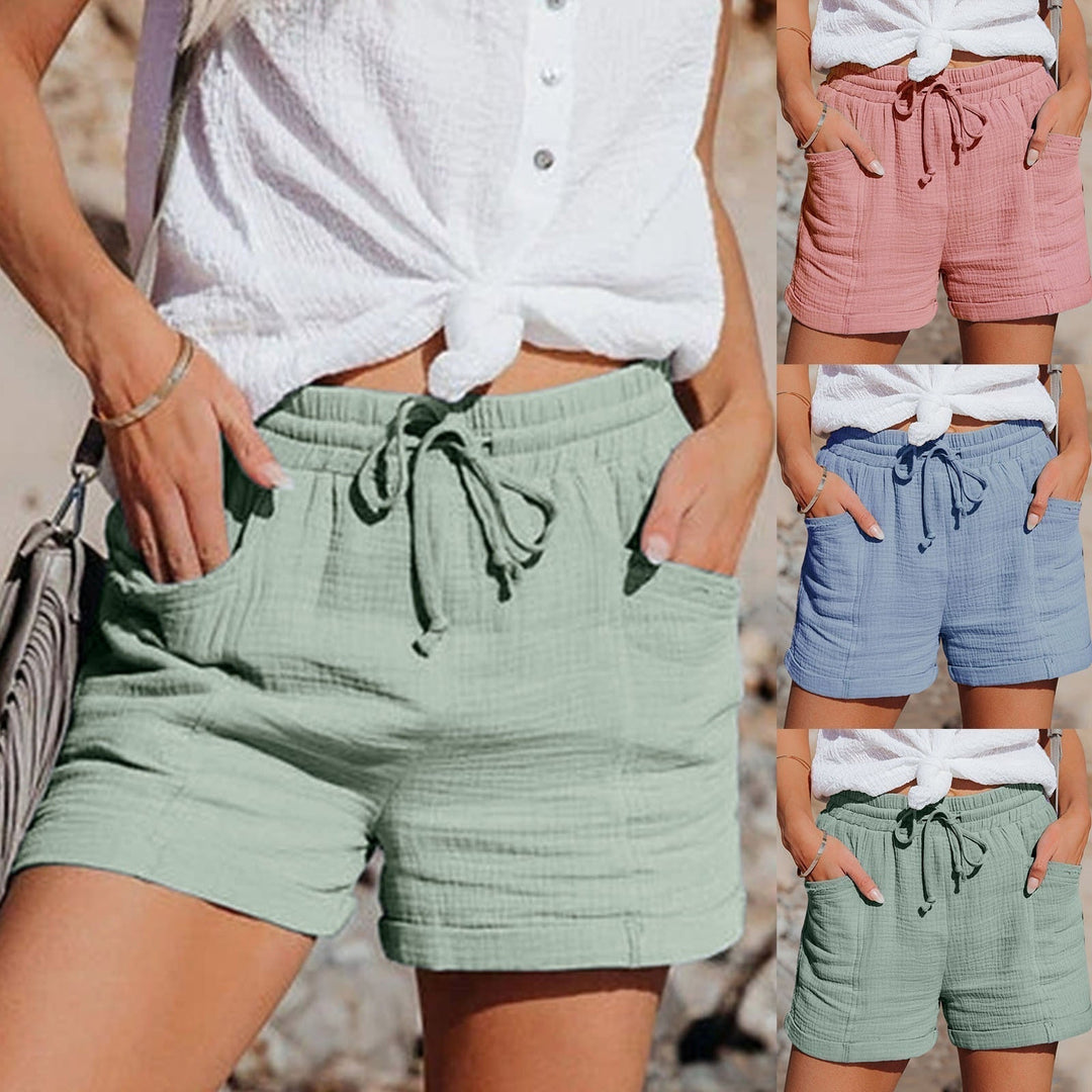 Summer Cotton Shorts - Livia-Green-XS-Nora Luxe