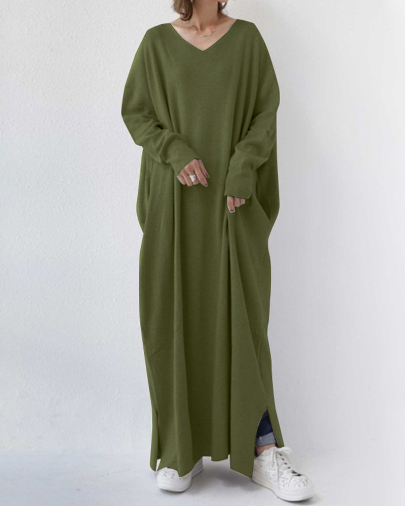 Summer Maxi Dress in Cotton-Linen Blend – Sorella-Green-S-The Livary