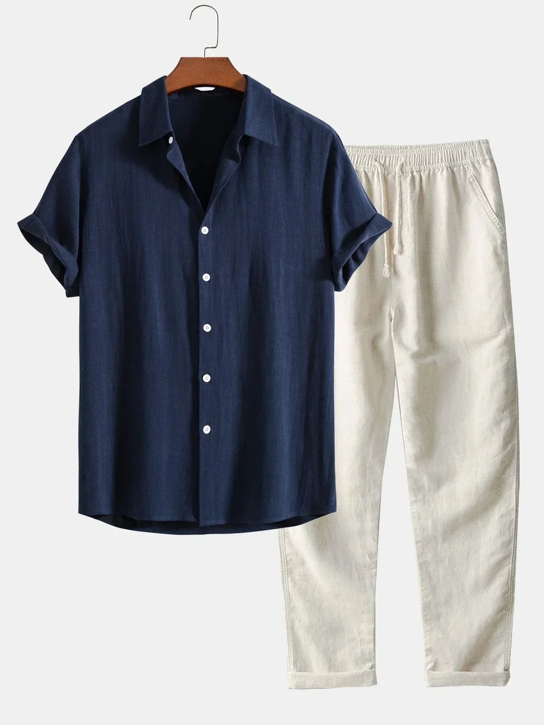 Summer Men's Outfit - Ethan-Marine blue-S-Nora Luxe