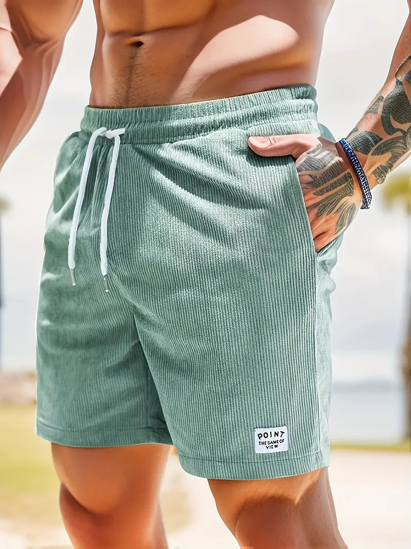 Summer Men's Swim Shorts with Adjustable Waistband – Jens-Light green-S-State of Style