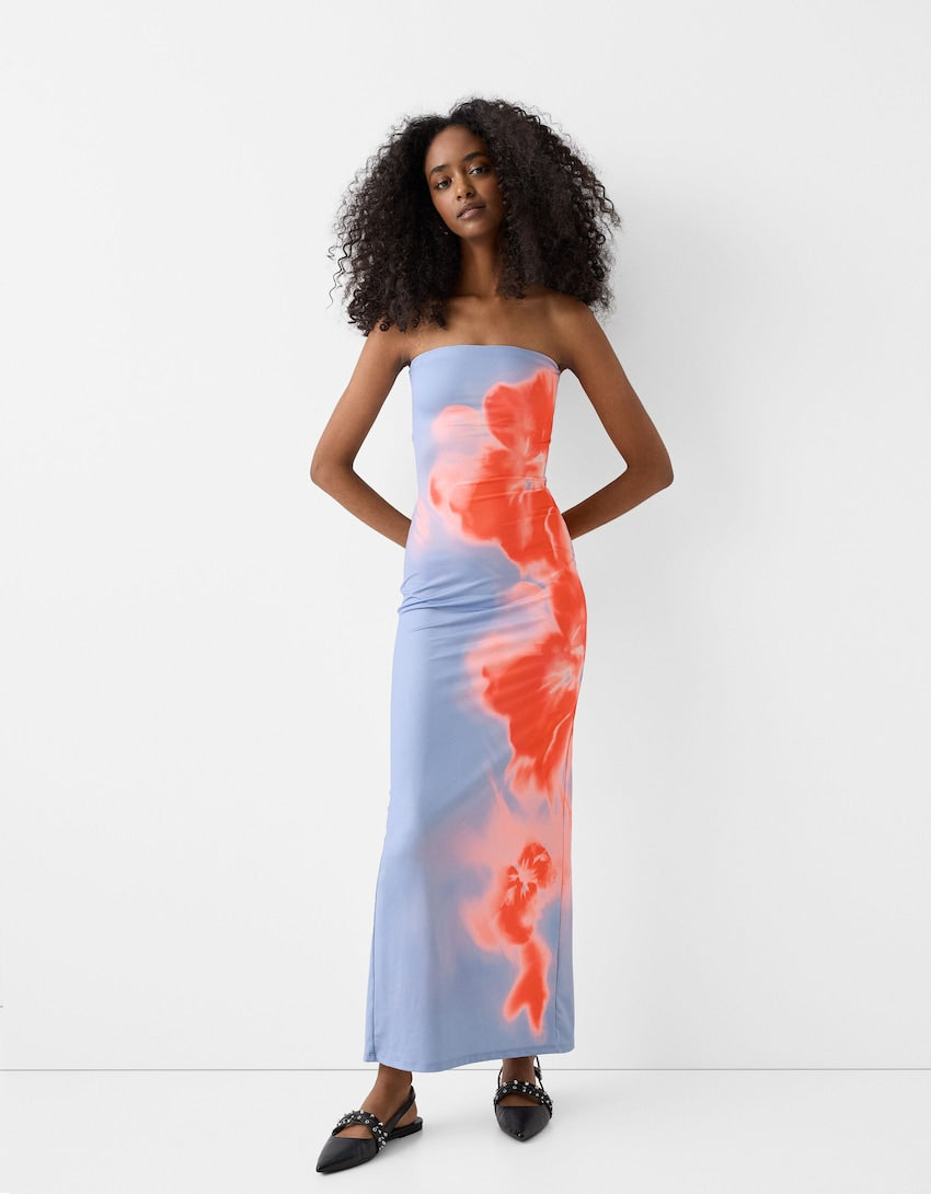 Summer Strapless Maxi Dress – Alina-S-The Livary
