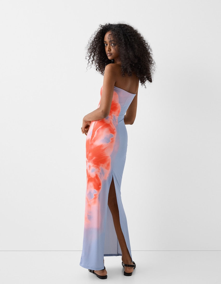 Summer Strapless Maxi Dress – Alina-S-The Livary