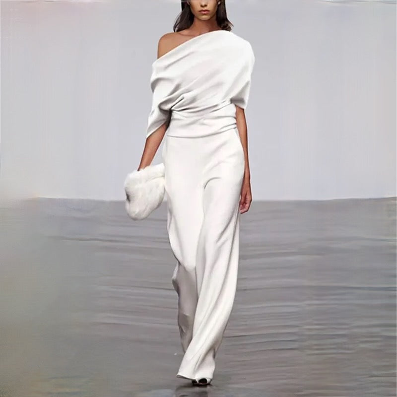 Summer White Ladies Jumpsuit with Timeless Design – Liva-S-State of Style