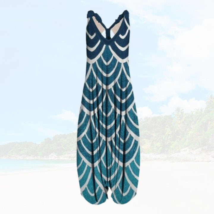 Summer Women's Jumpsuit with Loose Fit – Elenya-Light blue-S-State of Style