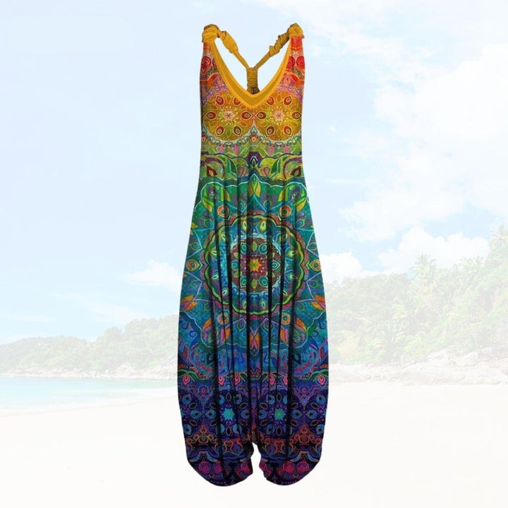 Summer Women's Jumpsuit with Loose Fit – Elenya-Rainbow-S-State of Style