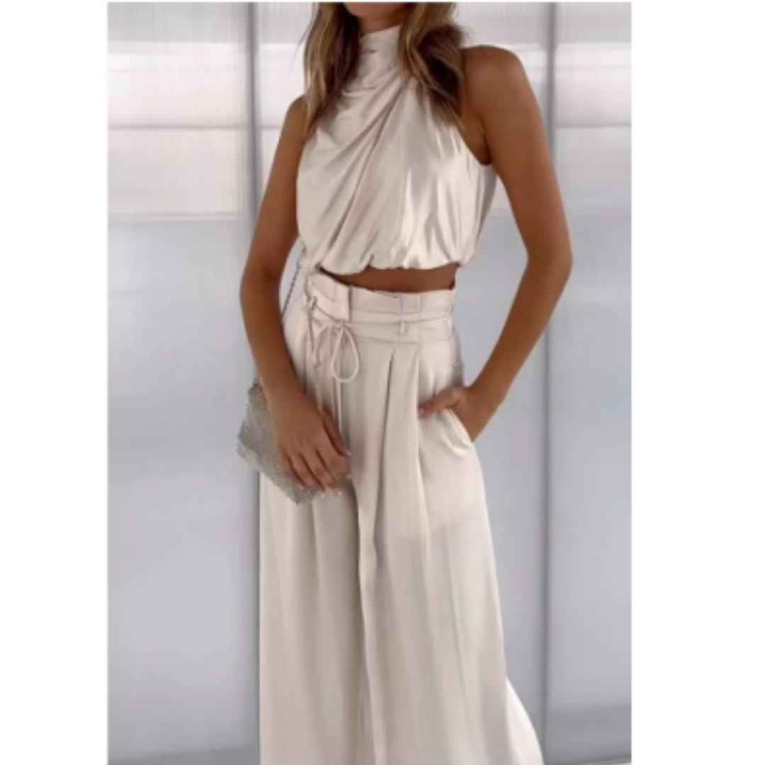 Summer Women's Jumpsuit with Loose Fit – Salena-Beige-XS-State of Style