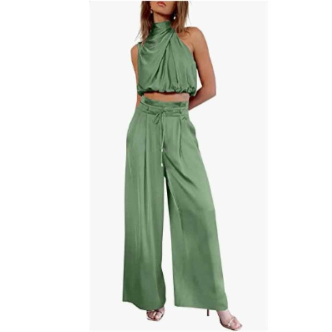 Summer Women's Jumpsuit with Loose Fit – Salena-Light green-XS-State of Style