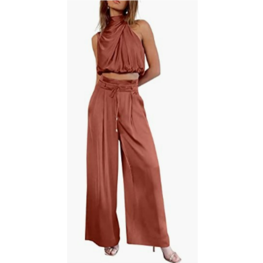Summer Women's Jumpsuit with Loose Fit – Salena-Orange-XS-State of Style