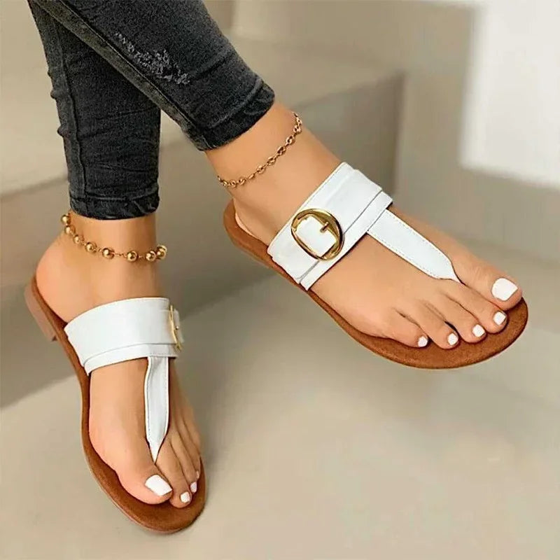 Summery clip-toe sandals for women with a light fit – Nayela-White-4-Nora Luxe