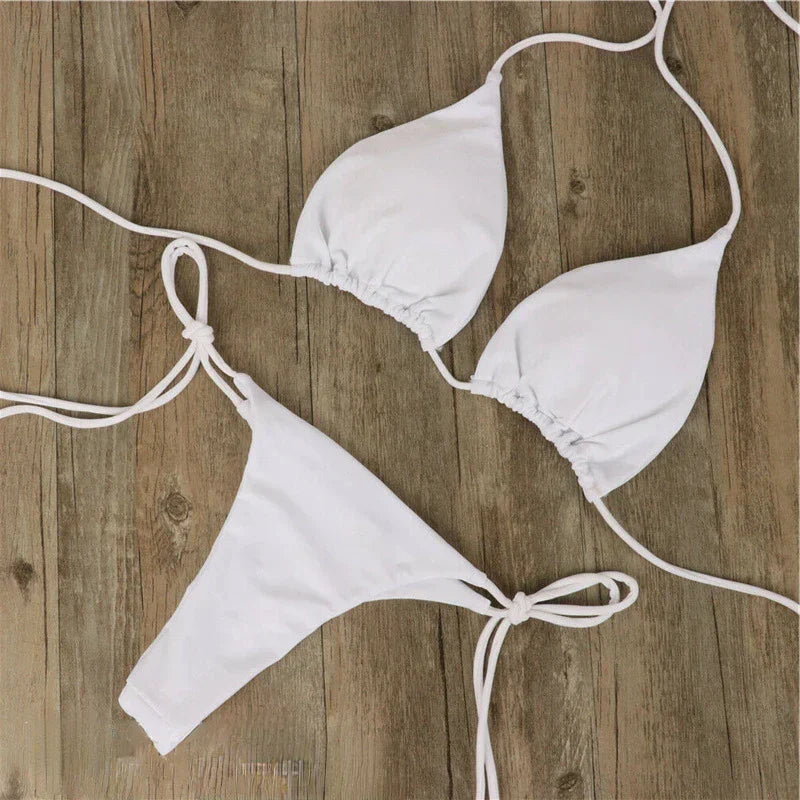Sun bikini with Microtan Technology – Solena-White-S-The Livary