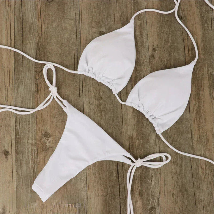 Sun bikini with Microtan Technology – Solena-White-S-The Livary