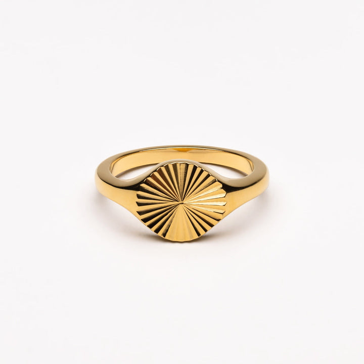 Sun Signet Ring - Solara-5-Gold-Nora Luxe