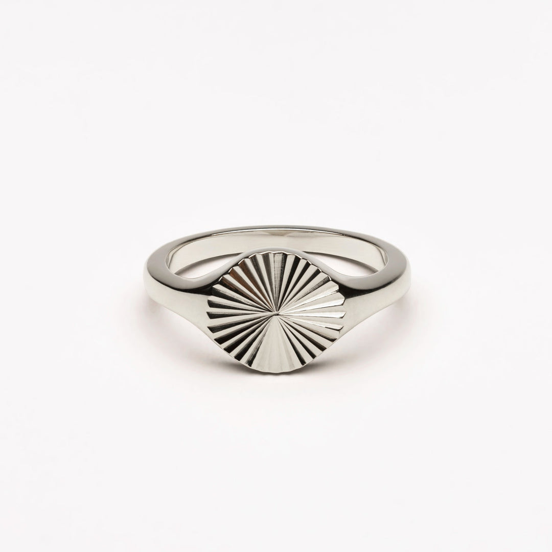 Sun Signet Ring - Solara-5-Silver-Nora Luxe