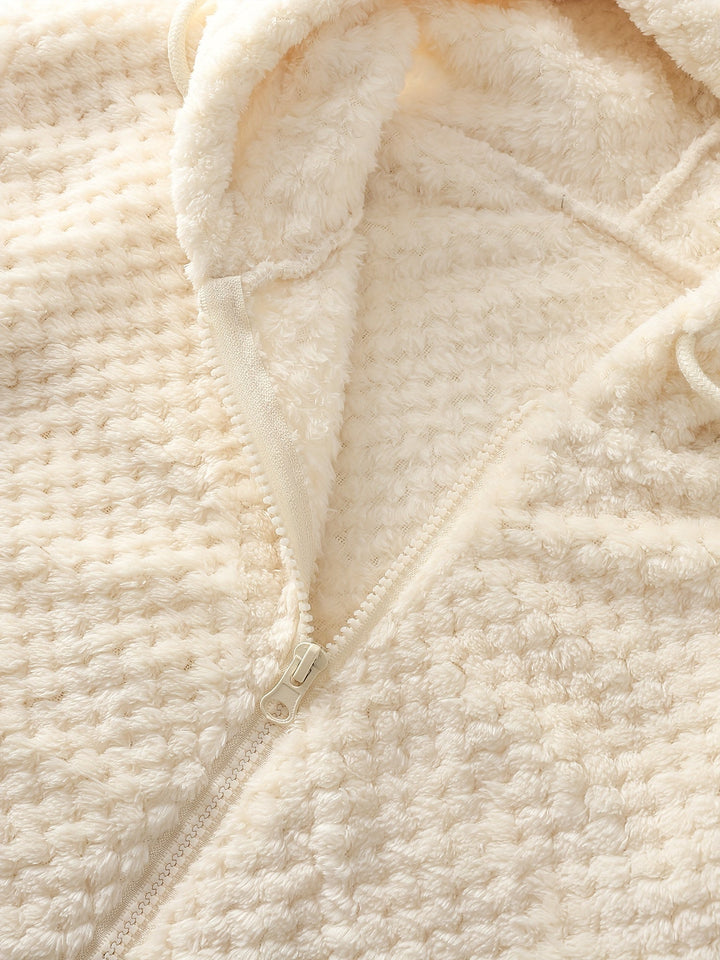 Super Comfy Ladies' Jacket with Warm Lining - Elise-White-S-Nora Luxe