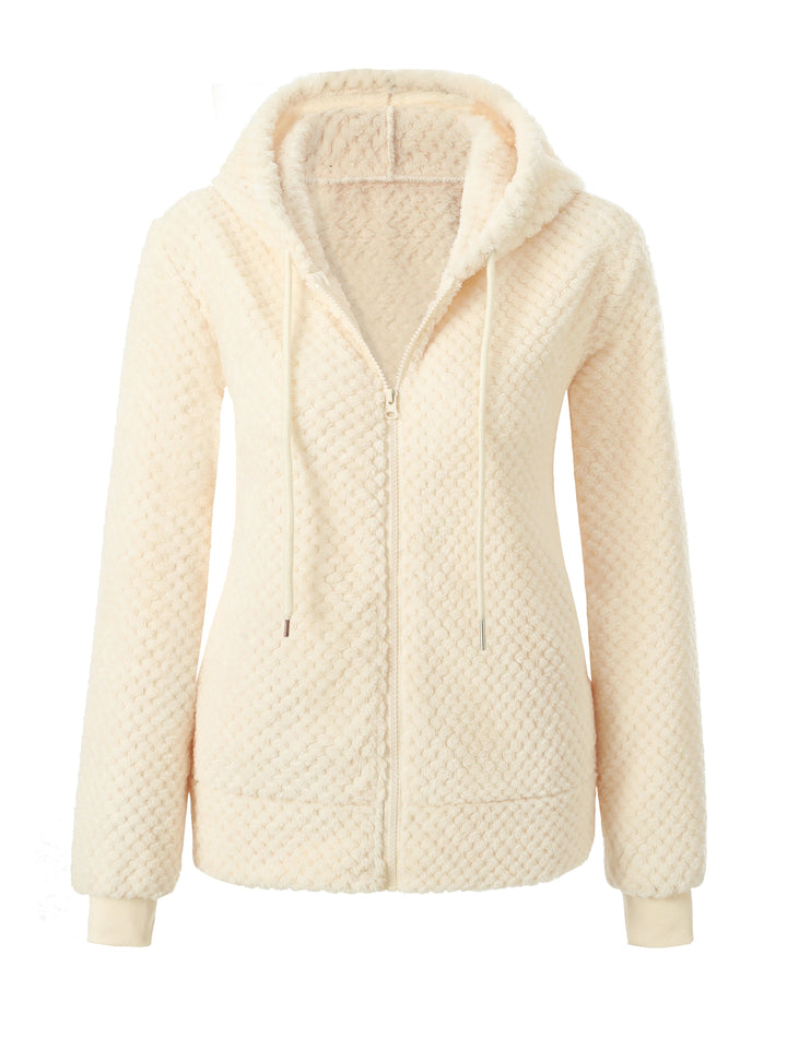 Super Comfy Ladies' Jacket with Warm Lining - Elise-White-S-Nora Luxe