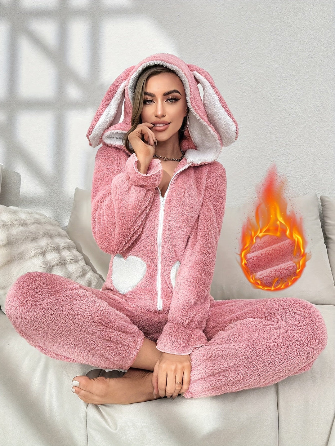 Super Cute Ladies Onesie - Emily-Pink-S-Nora Luxe