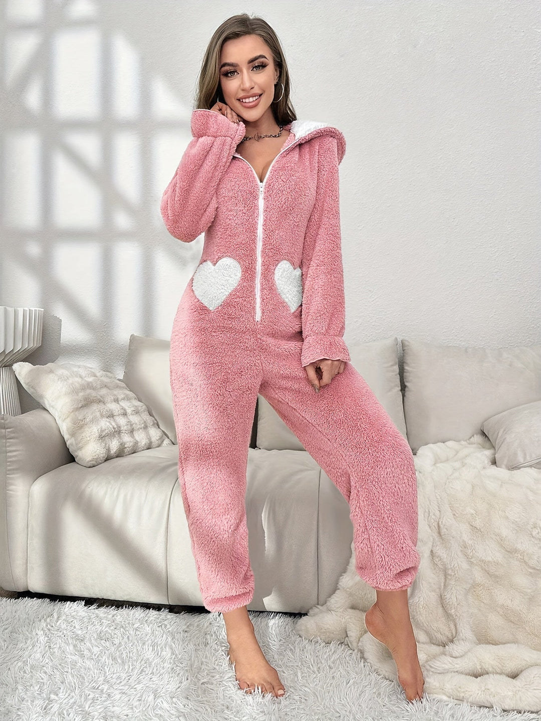 Super Cute Ladies Onesie - Emily-Pink-S-Nora Luxe