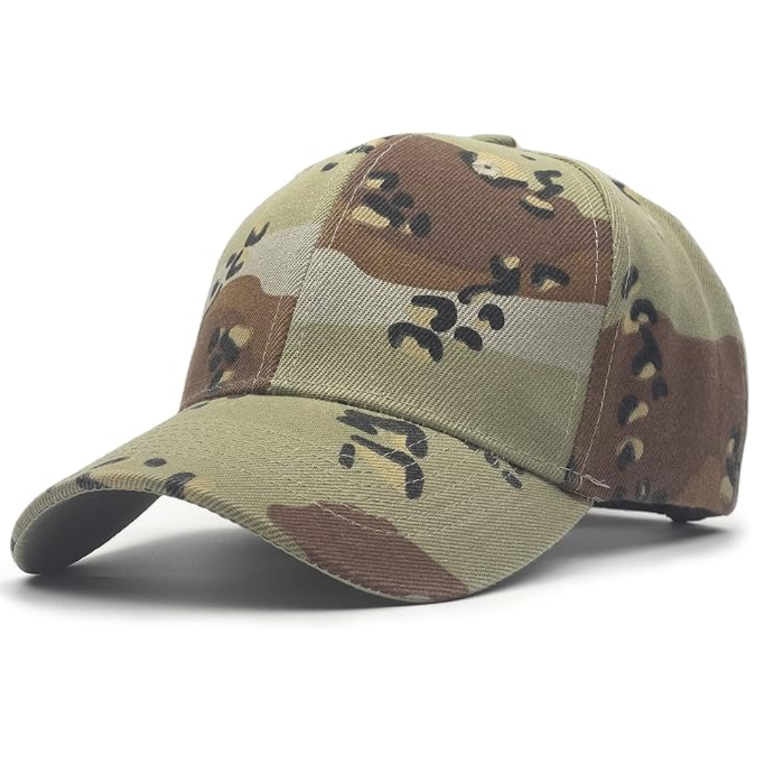 Sustainable Adjustable Performance Baseball Cap - Simon-Camouflage Desert-Nora Luxe