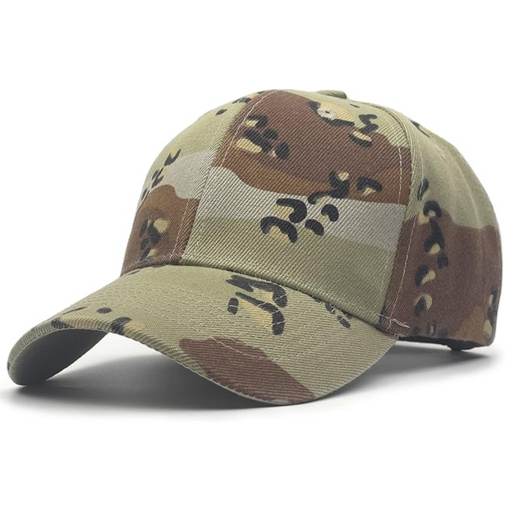 Sustainable Adjustable Performance Baseball Cap - Simon-Camouflage Desert-Nora Luxe