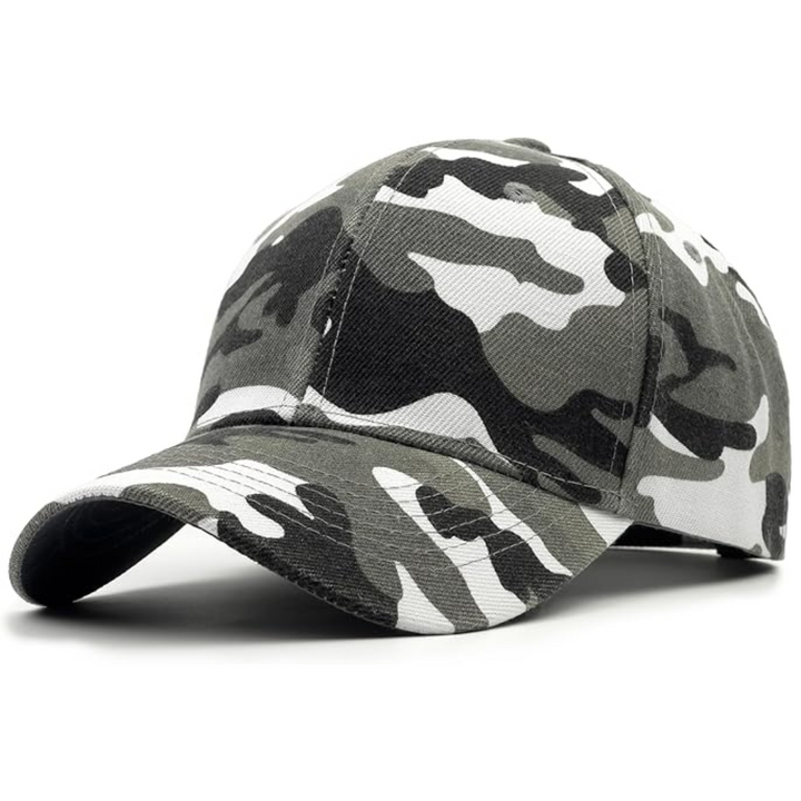 Sustainable Adjustable Performance Baseball Cap - Simon-Camouflage Gray-Nora Luxe