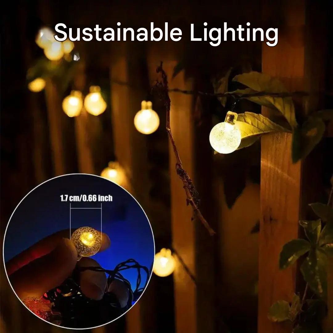Sustainable LED Light Chain - SolarGlow-16.40 FT - 20 Lights-Nora Luxe