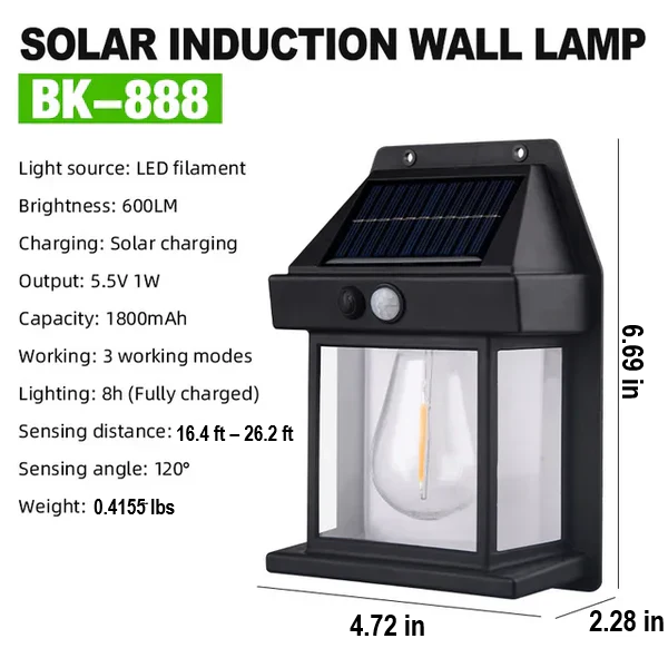 Sustainable Solar Wall Lamp - Solaris-White-Nora Luxe