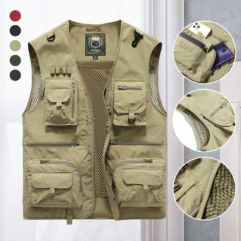 Sustainable Tactical Vest - ActionGuard-Khaki-S-Nora Luxe