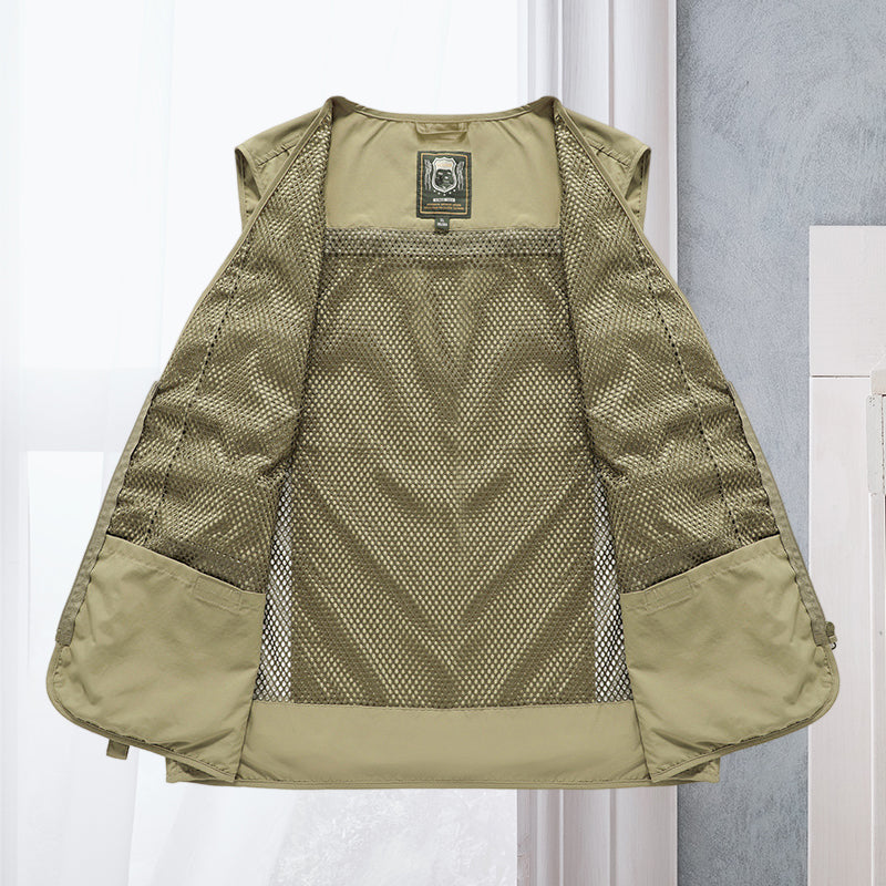 Sustainable Tactical Vest - ActionGuard-Khaki-S-Nora Luxe