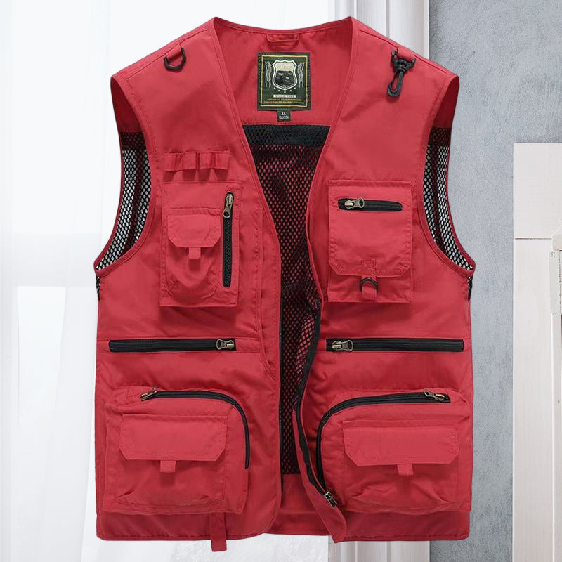 Sustainable Tactical Vest - ActionGuard-Red-S-Nora Luxe