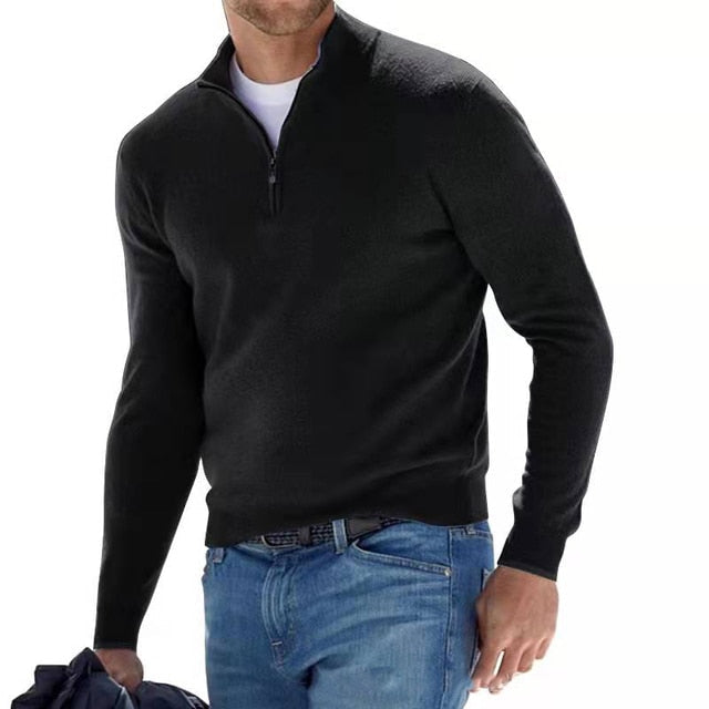 Sweater with V-neck for Men - David-Black-S-Nora Luxe