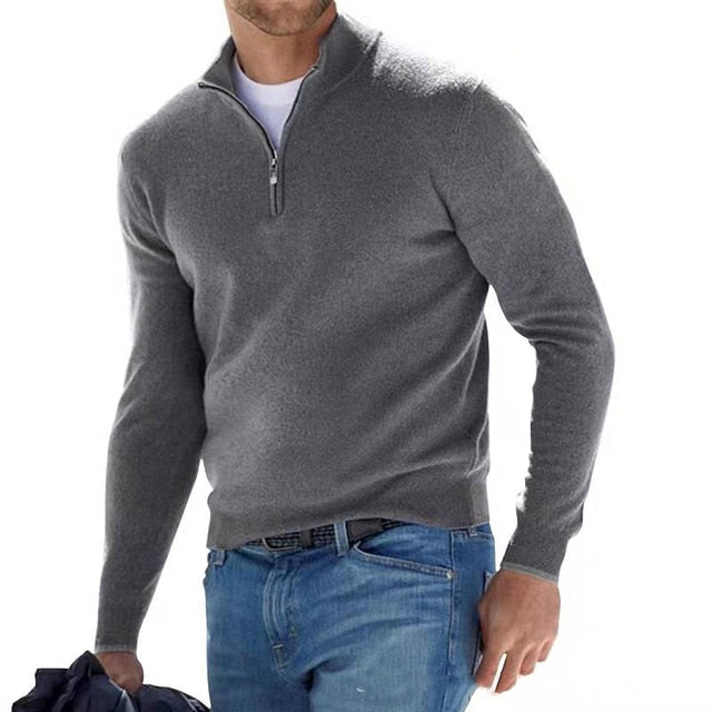 Sweater with V-neck for Men - David-Gray-S-Nora Luxe