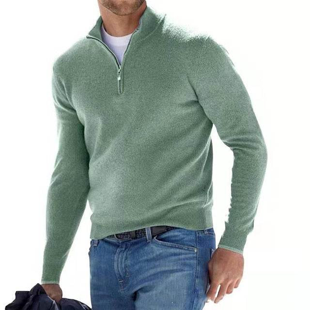 Sweater with V-neck for Men - David-Green-S-Nora Luxe