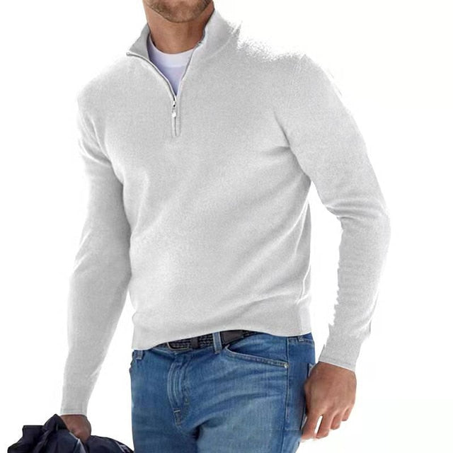 Sweater with V-neck for Men - David-White-S-Nora Luxe