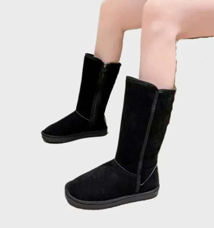 Sweden Sheepskin Ladies Boots - Sofia-Black-4.0-Nora Luxe