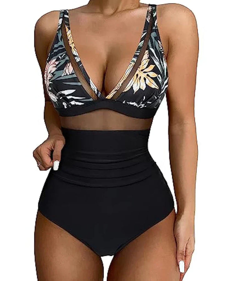 Swimsuit with Adjustable Straps and Flattering Fit – Leona-Flowers-XS-State of Style
