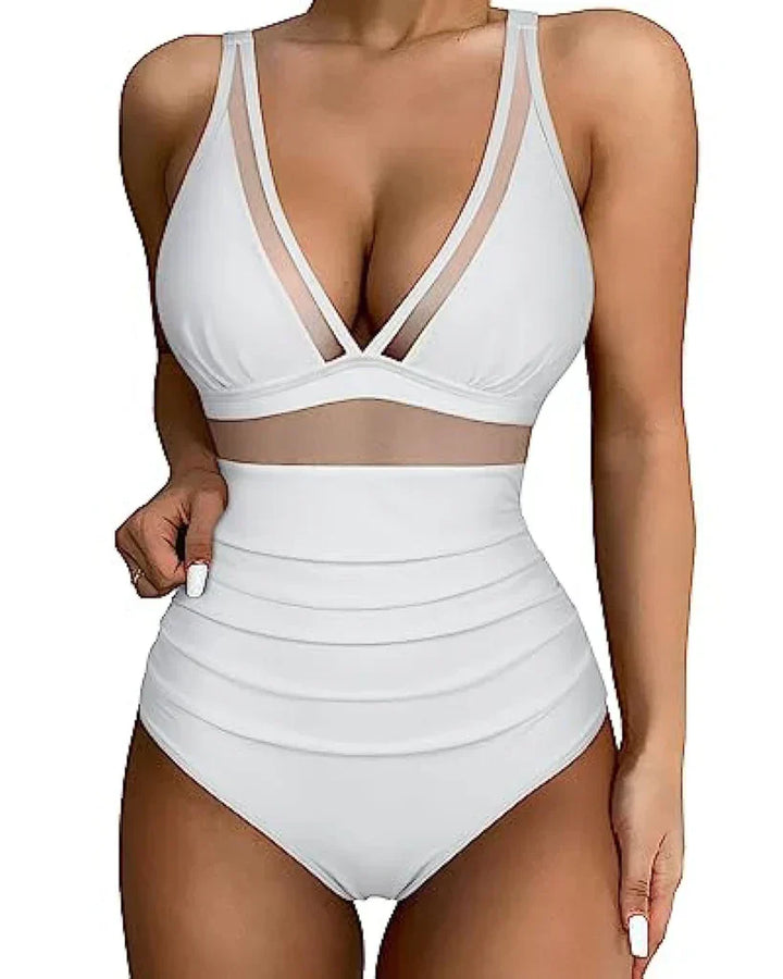Swimsuit with Adjustable Straps and Flattering Fit – Leona-White-XS-State of Style
