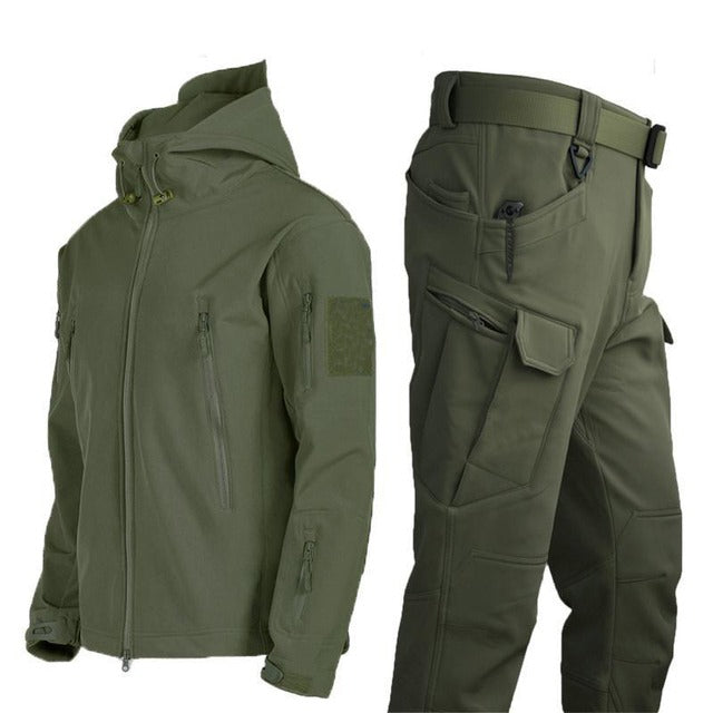 Tactical Men's Outdoor Clothing - ValorTrek-Green-Jacket + Trousers-S-Nora Luxe