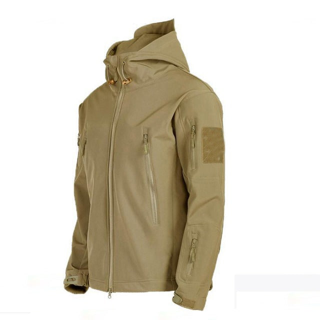 Tactical Men's Outdoor Clothing - ValorTrek-Khaki-Thermal Jacket-S-Nora Luxe
