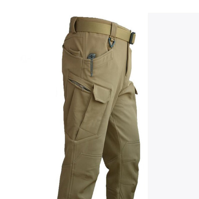 Tactical Men's Outdoor Clothing - ValorTrek-Khaki-Thermal Trousers-S-Nora Luxe