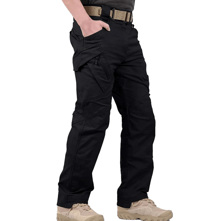 Tactical Outdoor Cargo Trousers | Nova Stretch Cargo Trousers for Men-Black-S-Nora Luxe