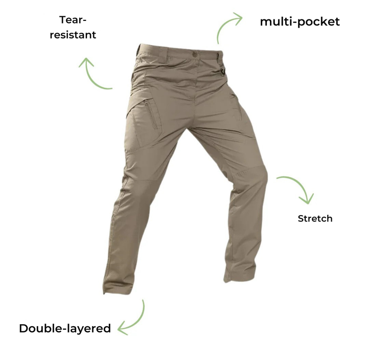 Tactical Outdoor Men's Cargo Trousers - Marcus-Khaki-S-Nora Luxe