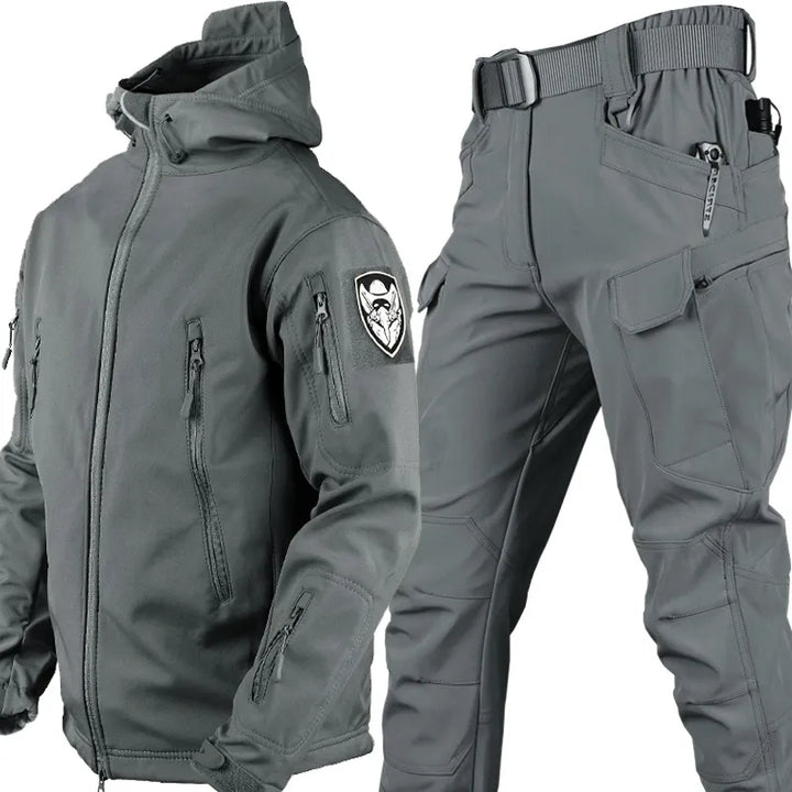 Tactical Wind and Waterproof Outdoor Set for Men - Logan-Gray-S-Nora Luxe