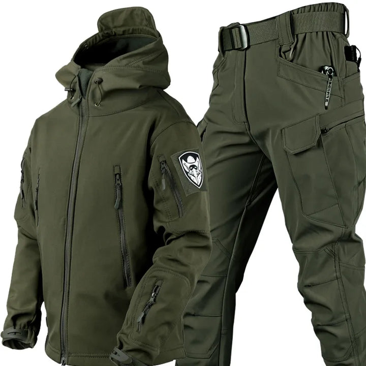Tactical Wind and Waterproof Outdoor Set for Men - Logan-Green-S-Nora Luxe