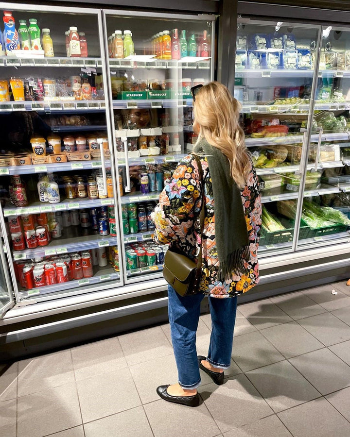 Tailored Women's Coat with Floral Print - Evelyn-S-Nora Luxe