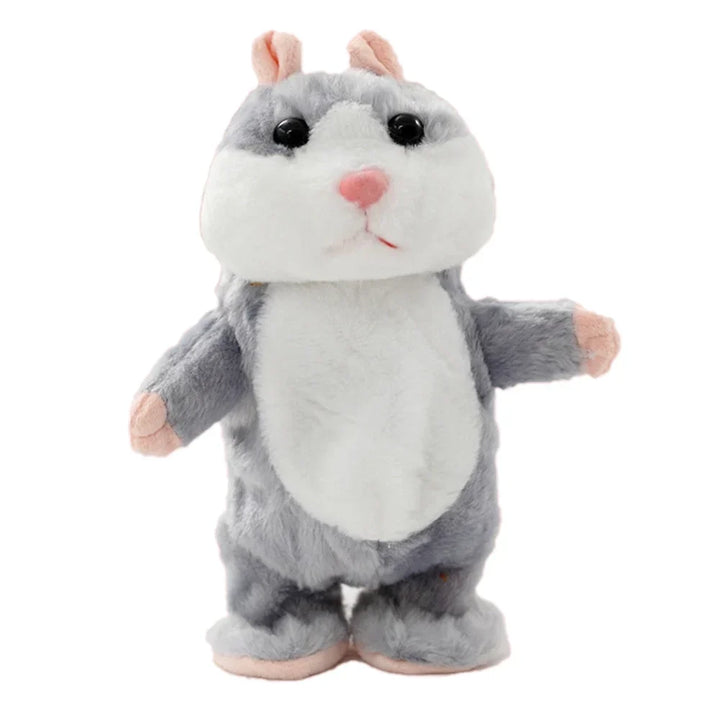 Talking and Walking Hug - MagicTalk-Hamster - Gray-Nora Luxe