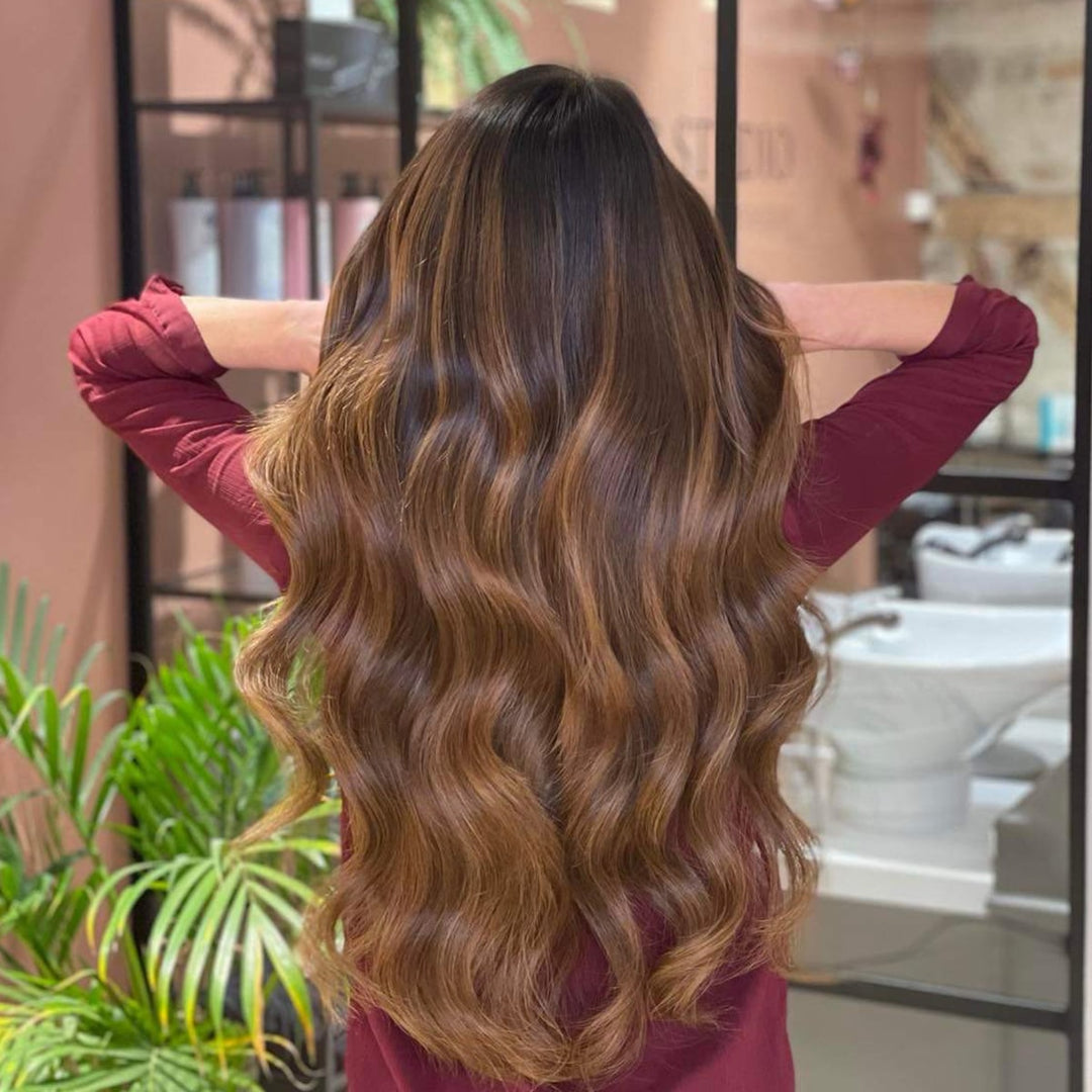 Tape-in Hair Extensions – Veloura Tape (Warm Brown Balayage 2+7)-Nora Luxe