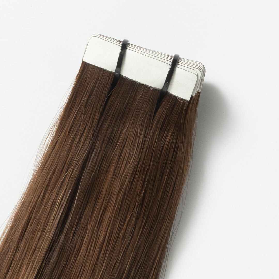 Tape-in Hair Extensions – Veloura Tape (Warm Brown Balayage 2+7)-Nora Luxe