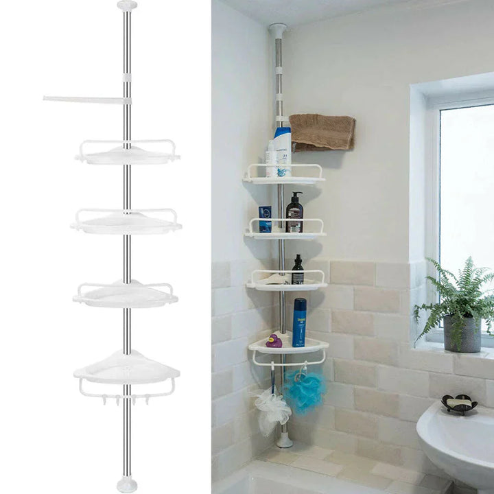 Telescopic Shower Rack with 4 Shelves – VertiRack-Nora Luxe